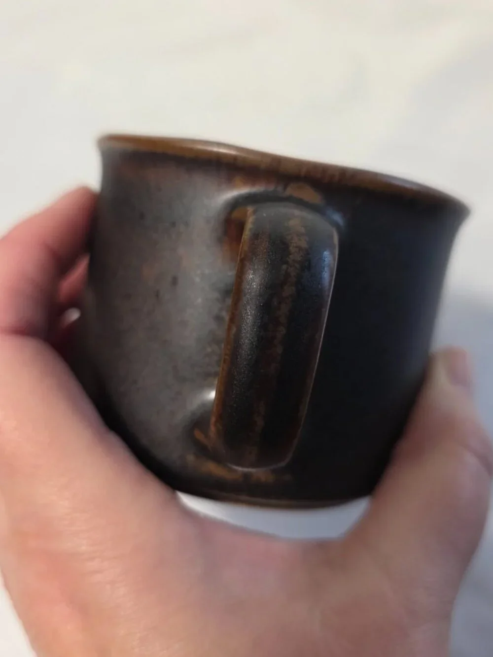 Arabia of Finland Rushka Creamer Light & Dark Brown Spotted NEW